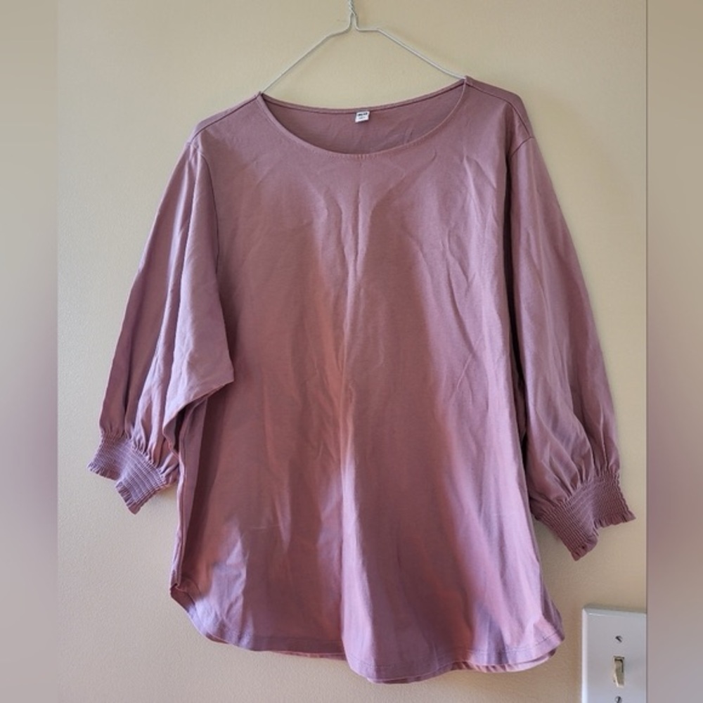 Nwot UniQlo blush pink 34 sleeve tshirt